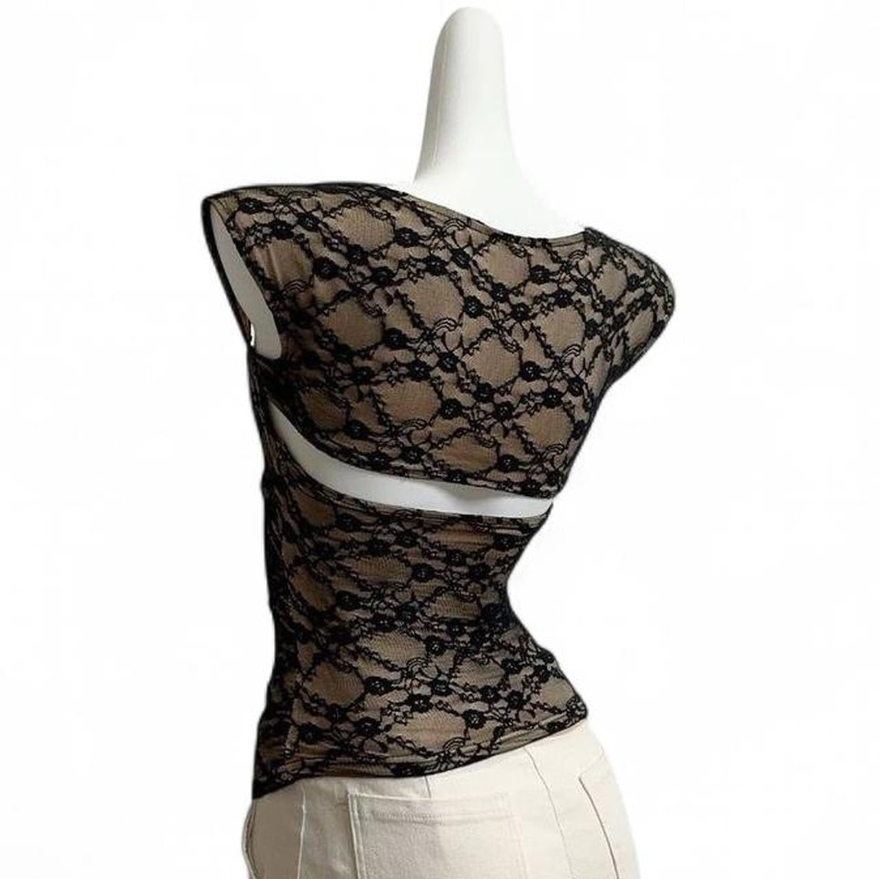 lace square neck top