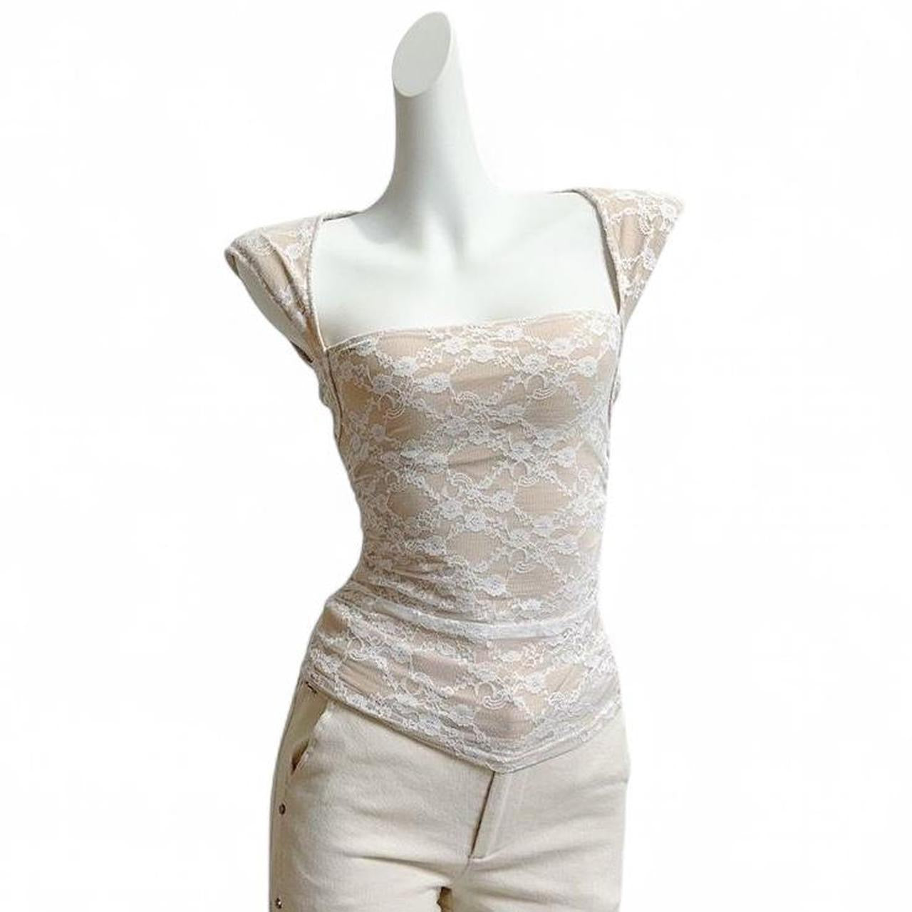 lace square neck top
