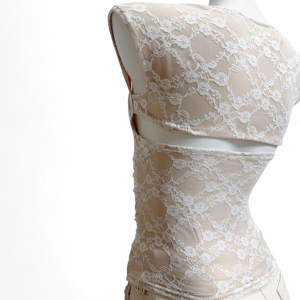 lace square neck top
