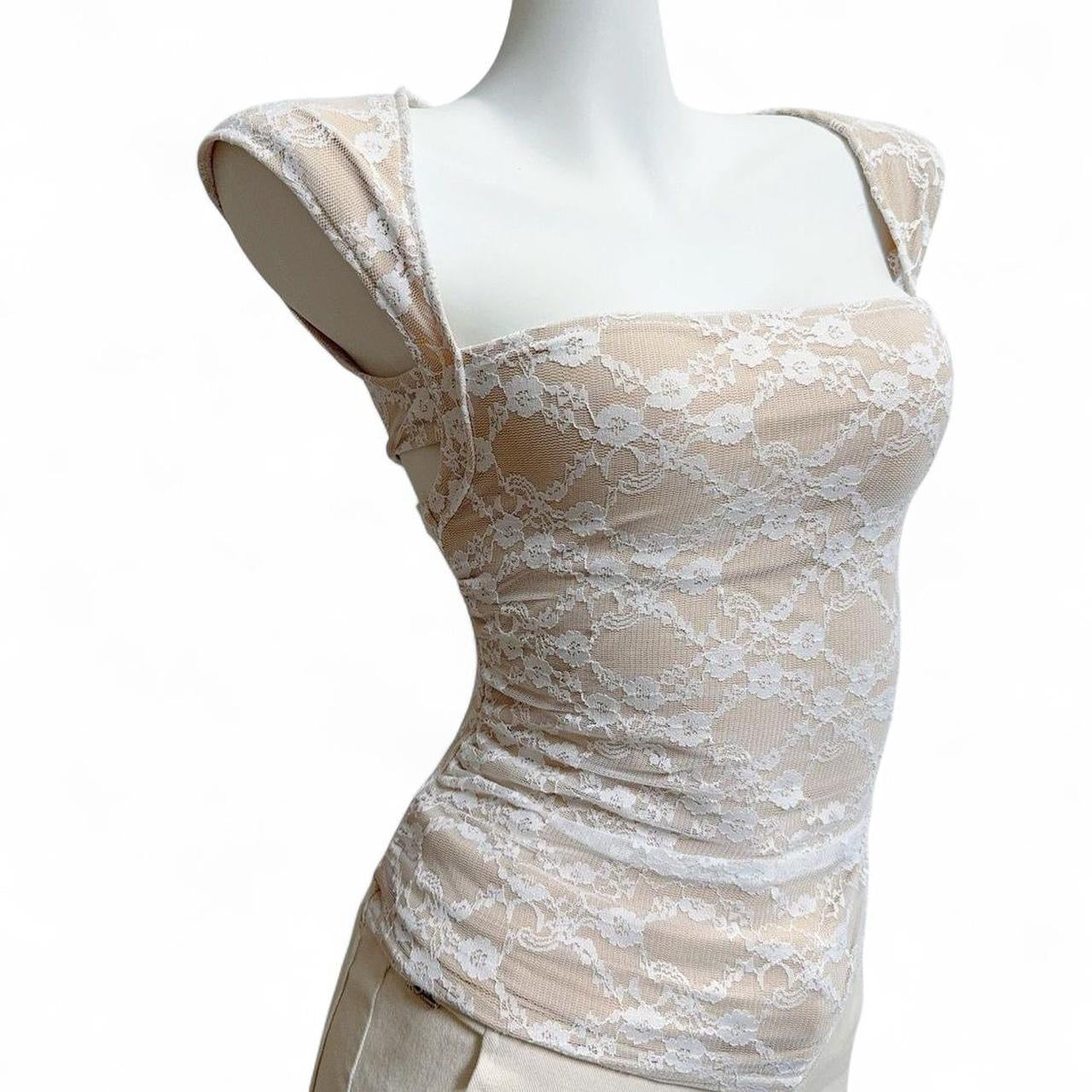lace square neck top