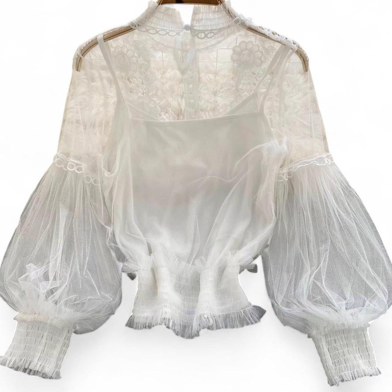 lace floral shirt