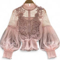 lace floral shirt