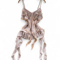 ruffle cami top with adjustable straps