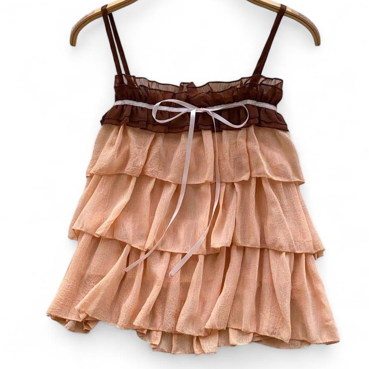 ruffled top with bow