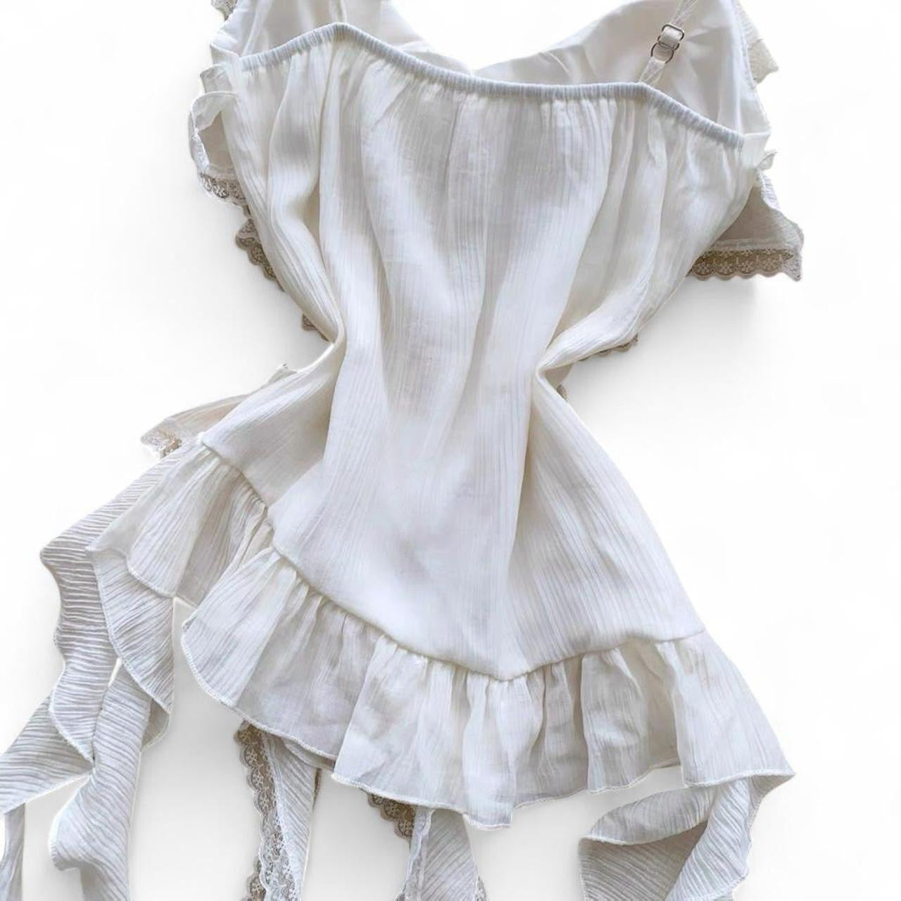 ruffle cami top with adjustable straps