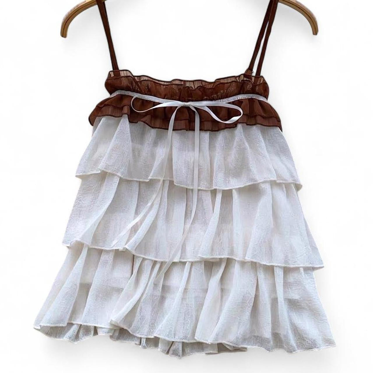 ruffled top with bow