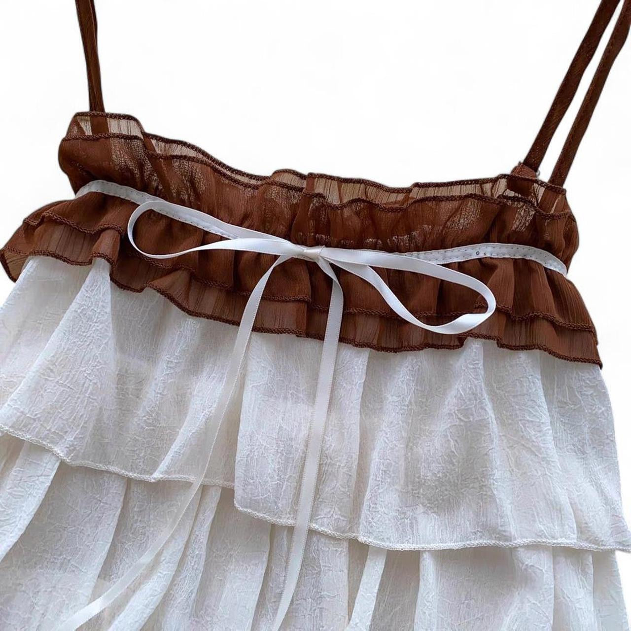 ruffled top with bow