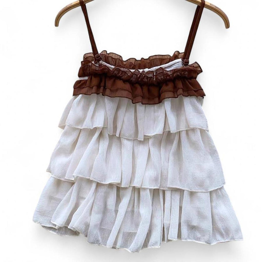 ruffled top with bow