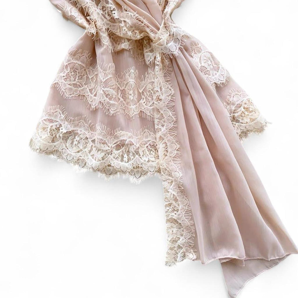 lace wrap top with tie detail