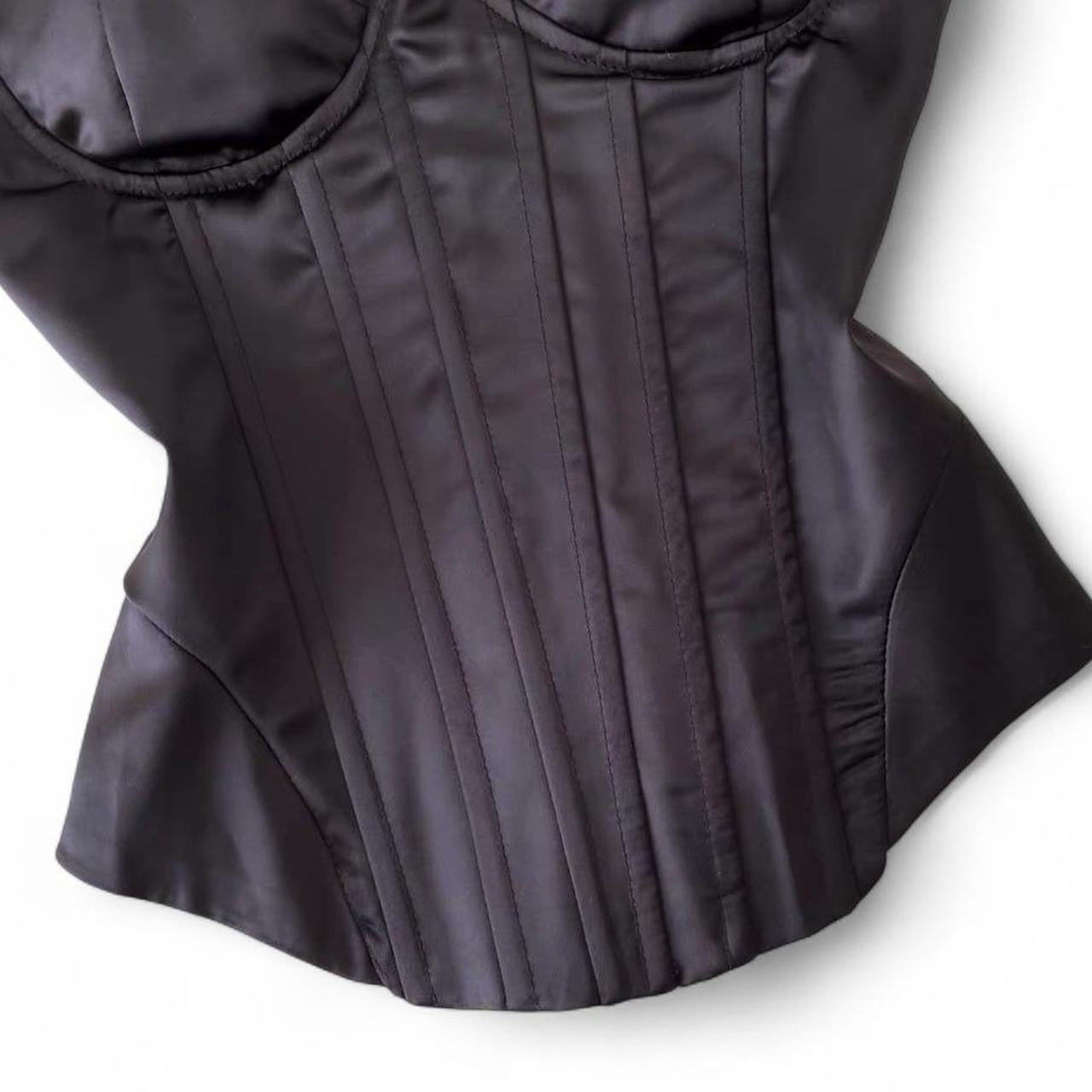 satin corset top with adjustable straps