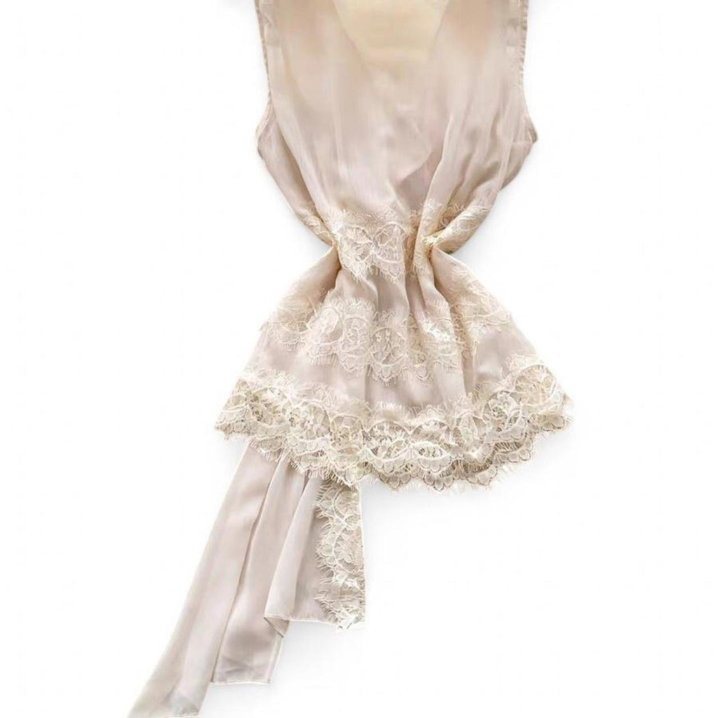 lace wrap top with tie detail
