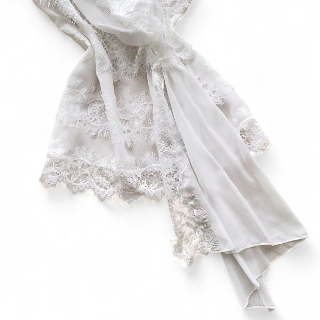 lace wrap top with tie detail